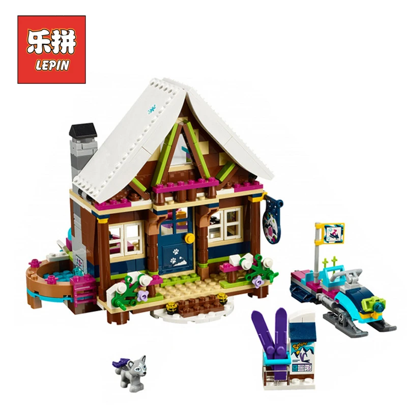 

Lepin 01040 Girls Toys Model Building Kits Blocks Bricks Friends Snow Ski Resort Chalet Set Educational Toys For Children Gifts