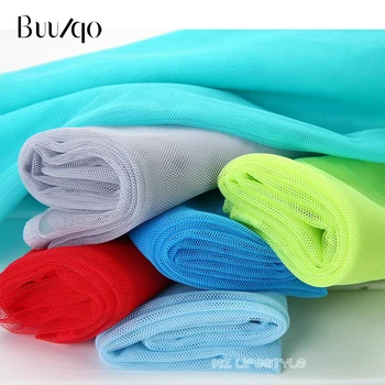 

5meters/lot 30 eyes soft tulle gauze mosquito net gauze fabric solid color polyester mesh ground tulle roll for wedding dress