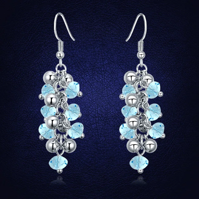 

Harvest Fruit Design Shiny Austrian Crystals From Swarovski Luxury Earrings White Gold Color Wedding Jewelry For Lady Gift