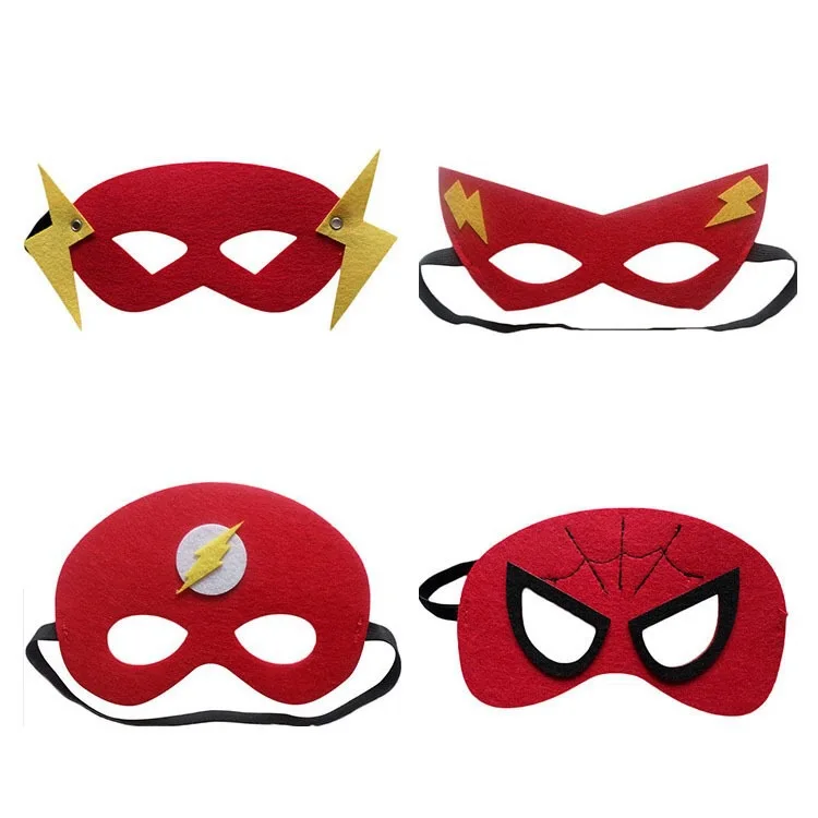 15 шт./лот детские дети супергерой половина лица Маскарад маска на глаза костюм маски подарок на день рождения Подарочные украшения для вечеринки поставки