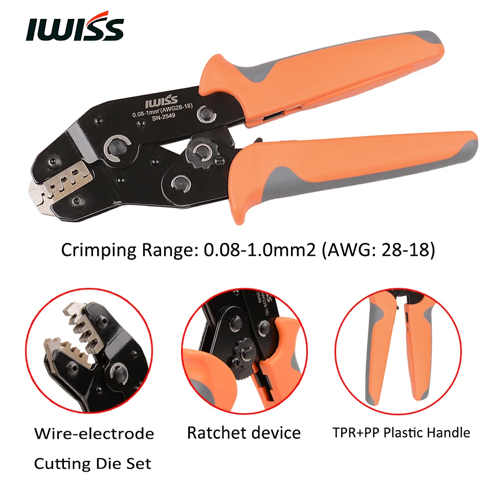IWISS Hand Crimping Tools SN-28B/SN-48B/SN-01BM/SN-2549/SN-02C/SN-11011 Ratchet Crimping Pliers For Crimp Dupont Terminals - Image 4