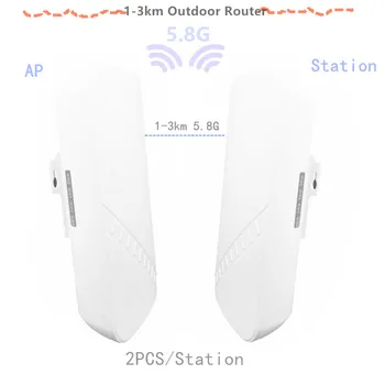 

2 pieces 1-3 km 300 Mbit open router CPE 5.8 G wireless access point router Wi-Fi bridge extension center router with 24 V POE