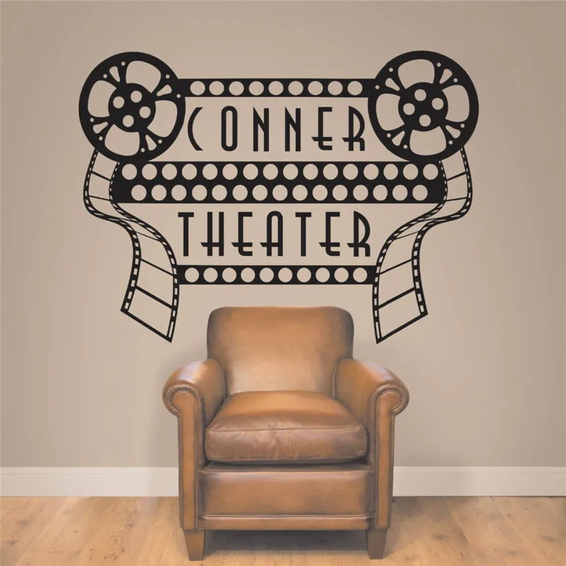Home Theater Sign Wall Decals Home Theater Decor Removable Movie Theater Decoration Personalized Theater Art Wall Stickers Home Theater Sign Wall Decals Home Theater Decor Removable Movie Theater Decoration Personalized Theater Art Wall Stickers