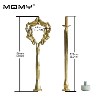 

Gold Silver 3 Tier Cake Plate Stand Heavy Metal Center Handle Fitting Hardware Rod
