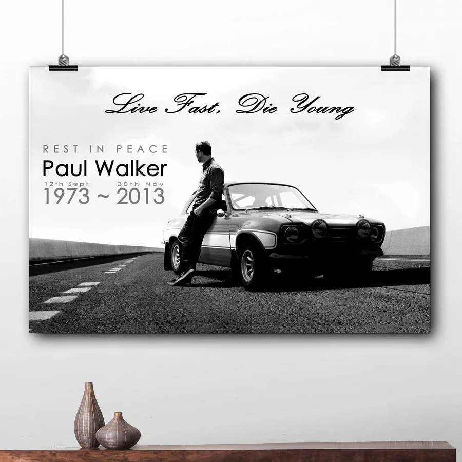 CANVAS Paul Walker Art print POSTER
