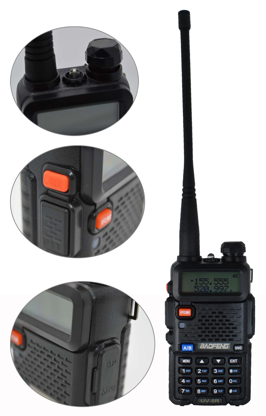 BaoFeng walkie talkie UV-5R two way cb radio upgrade version baofeng uv5r 128CH 5W VHF UHF 136-174Mhz & 400-520Mhz wireless walkie talkie