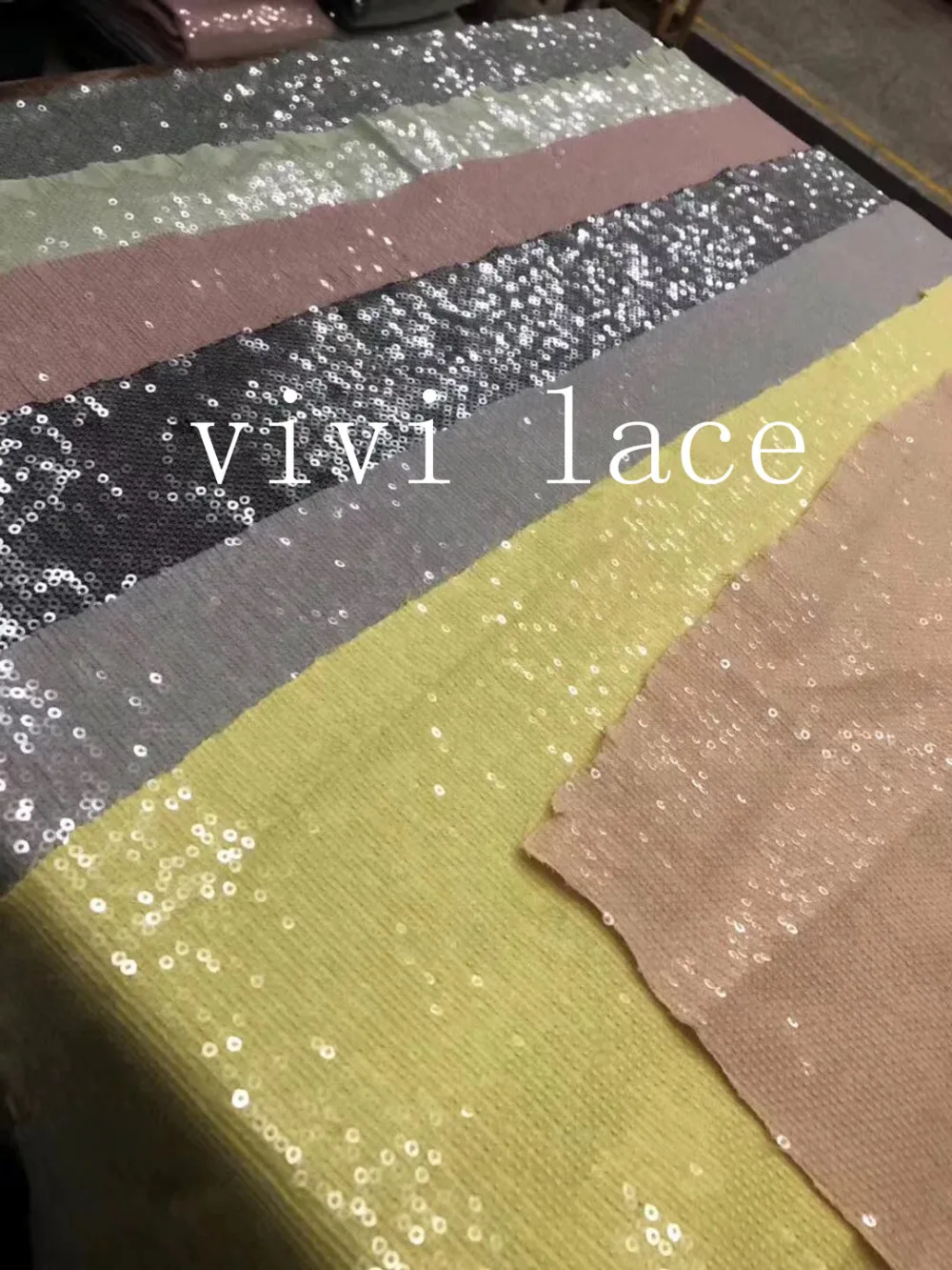 

5 yards hs101 # new plain 7 color sequin embroidery tulle mesh good quality lace fabric for dress sawing party dress