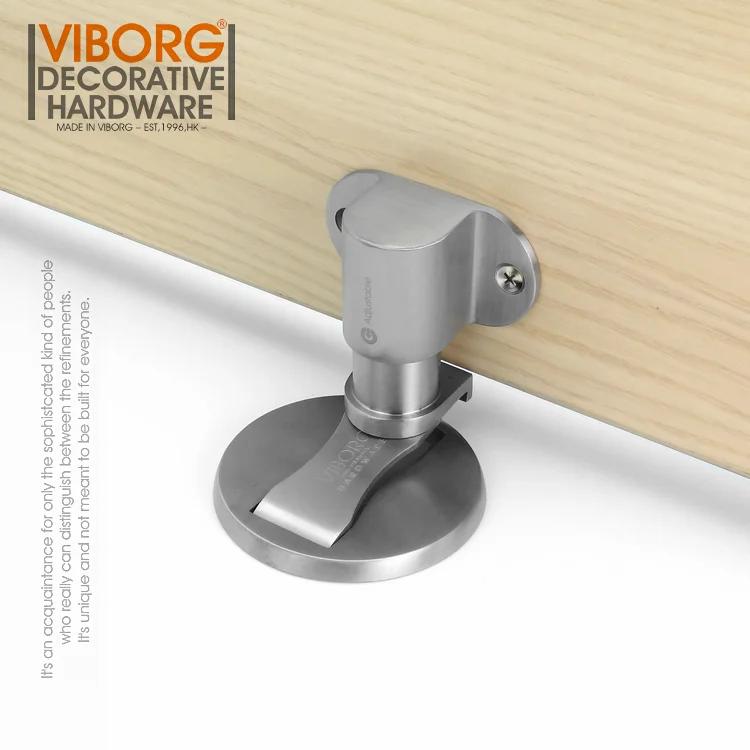 Door Stopper Magnetic Door Stopper VIBORG Deluxe SUS304 Stainless Steel Casting Adjustable Floor-mounted Magnetic Magnet Door Stopper RS-40F