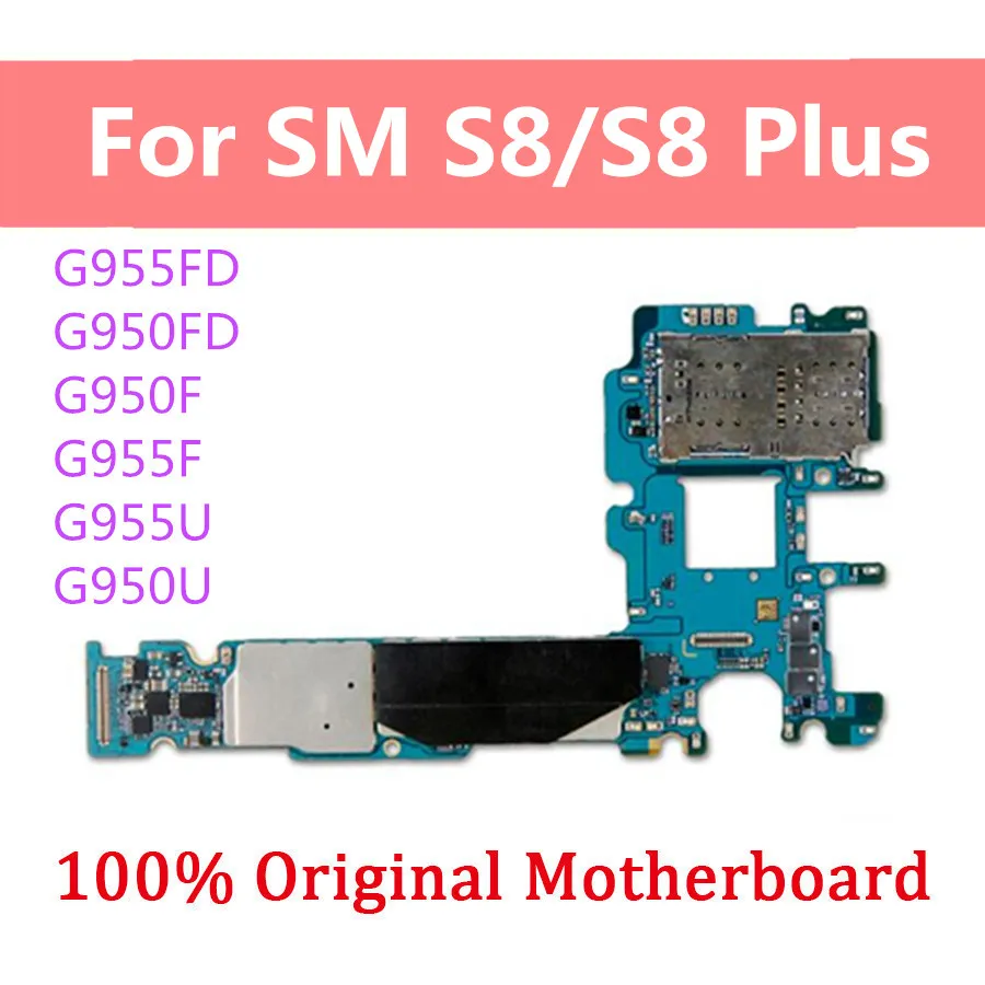 

Unlocked For Samsung Galaxy S8 / S8 Plus Motherboard G955FD G950FD G950F G955F G955U G950U Logic Board 64GB With Chips Mainboard