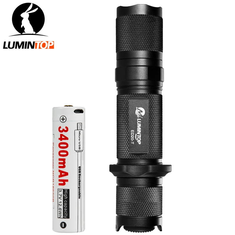 Тактический фонарь LUMINTOP EDC ED20 T + 18650 батарея двойной переключатель пульт