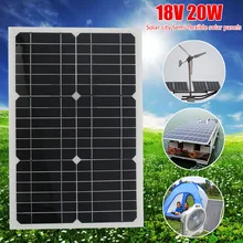 LEORY 20W 18V Semi Flexible Light Weight Solar Panels Portbale DIY Solar Panel With 3 meter Cable For Car Battery