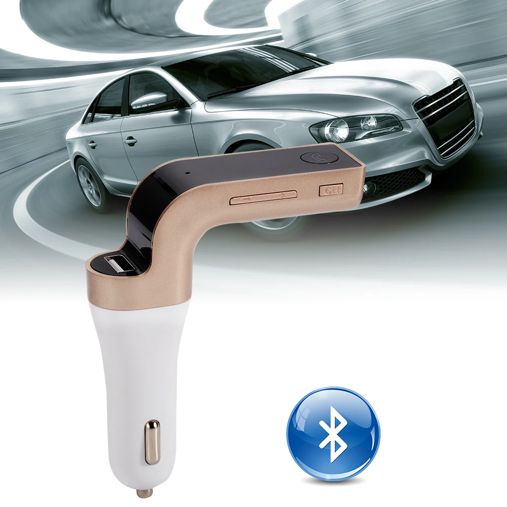 CAR G7 FM Bluetooth Transmitter Car MP3 SD Charger Radio USB Port