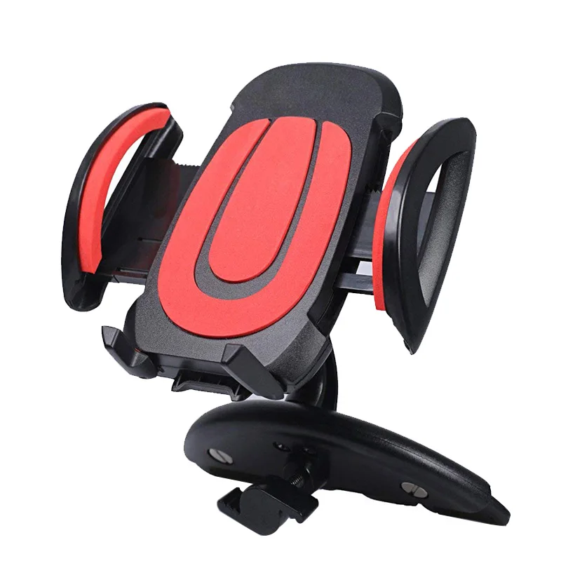 360 Rotating Adjustable CD Slot Car Phone Holder CD Player Cellphone Mount Stand for iPhone X 8