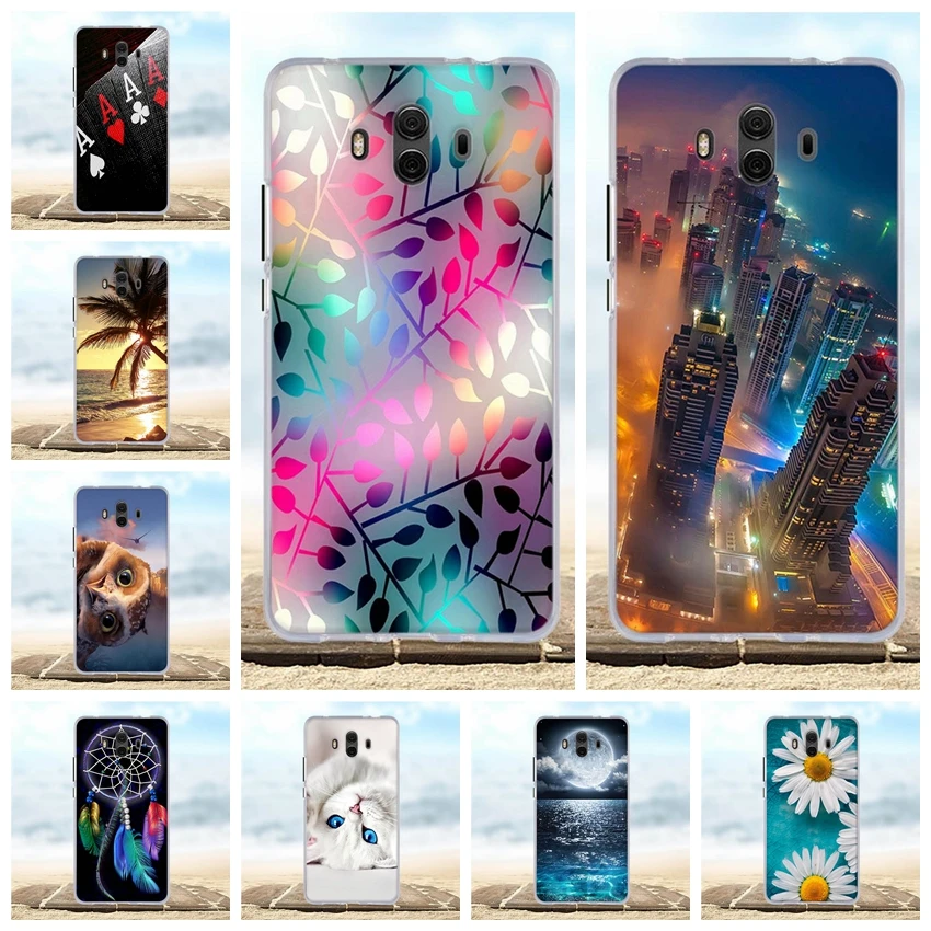 3D делам Капа панель для huawei mate 10 принципиально Силиконовые Мягкий симпатичный из