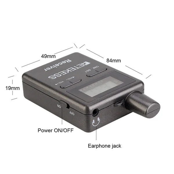 Retekess TT105 2,4 ГГц беспроводной приемник гид система путешествия в музее посещение конференции синхронный перевод