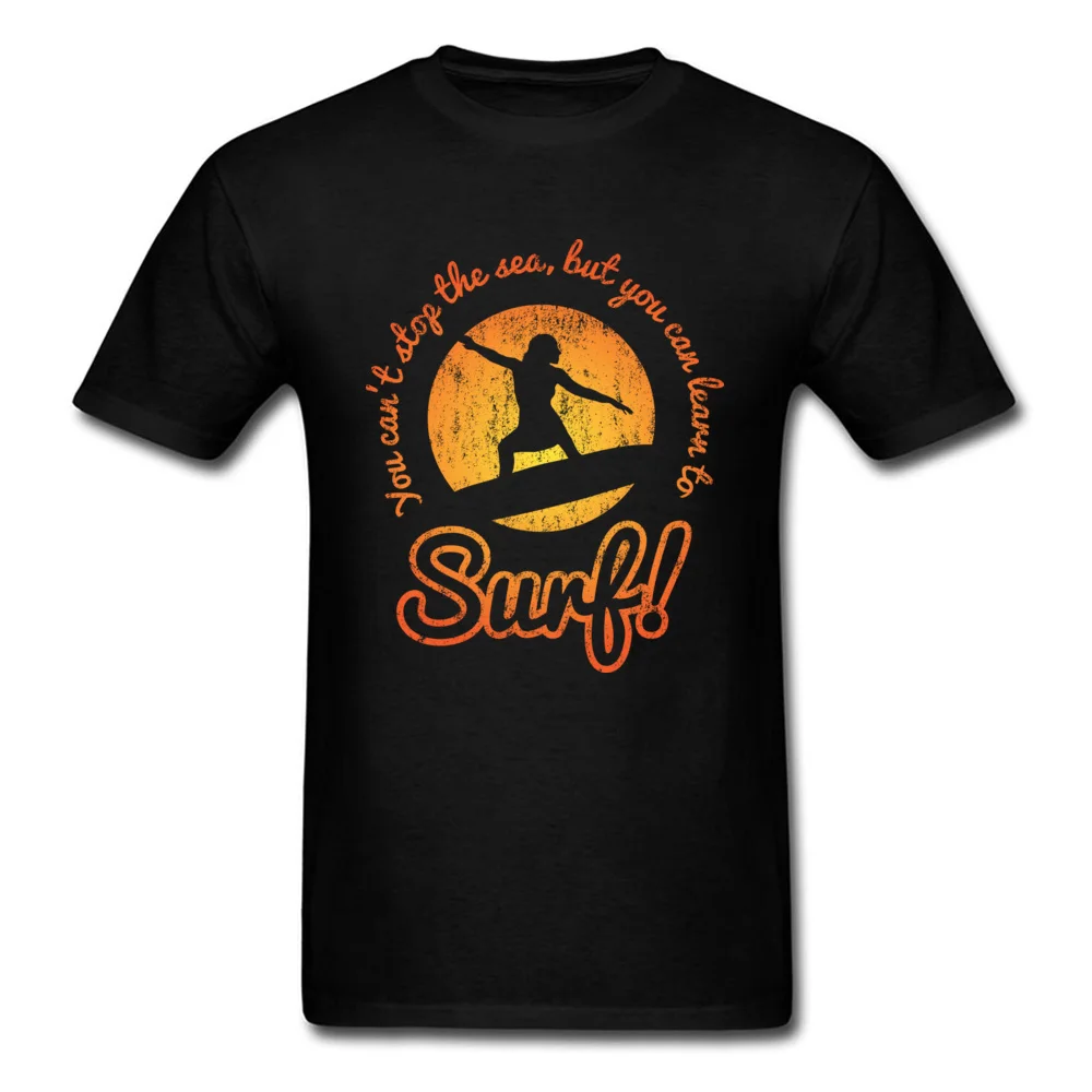 Learn To Be Surfer T-shirts Men T Shirt Summer Style Tshirt Vintage Black Tees Character Cartoon Tops Letter Cotton Clothes Fun |