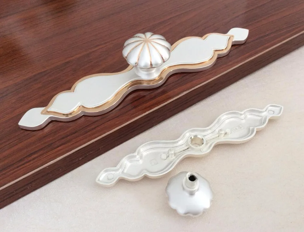 Дверная задняя панель pull из белого золота ручки для ящиков ручка комода