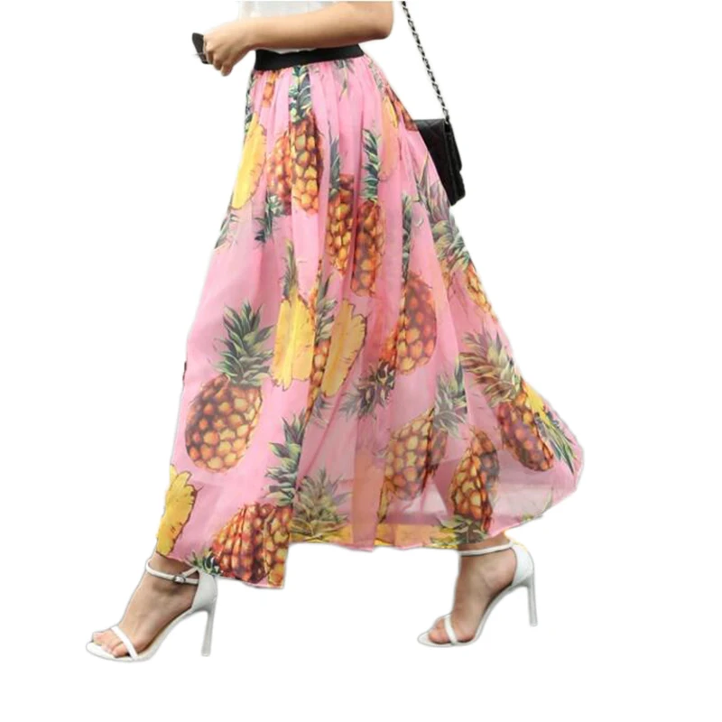pineapple maxi skirt