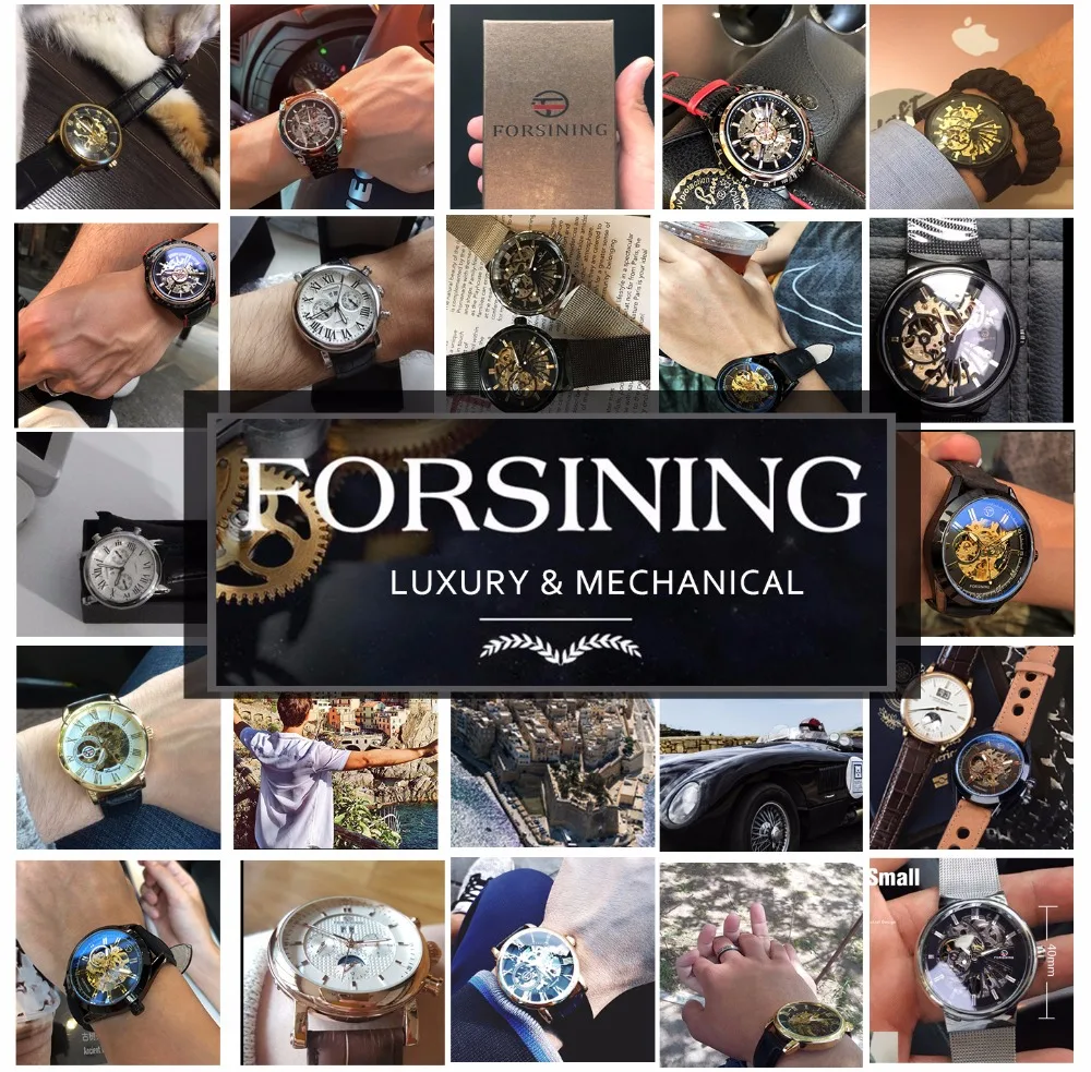 Forsining Blue Ocean Design Silver Steel 3 Dial Calendar Display Mens Automatic Mechanical Sport Wrist Watches Top Brand Luxury