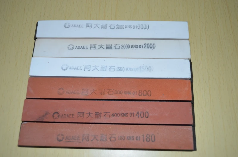 

New 5pcs/set Sharpening stone Oilstore with plastic base for Professional Knife Sharpener System 180#,400#,800#,1500#, 3000#