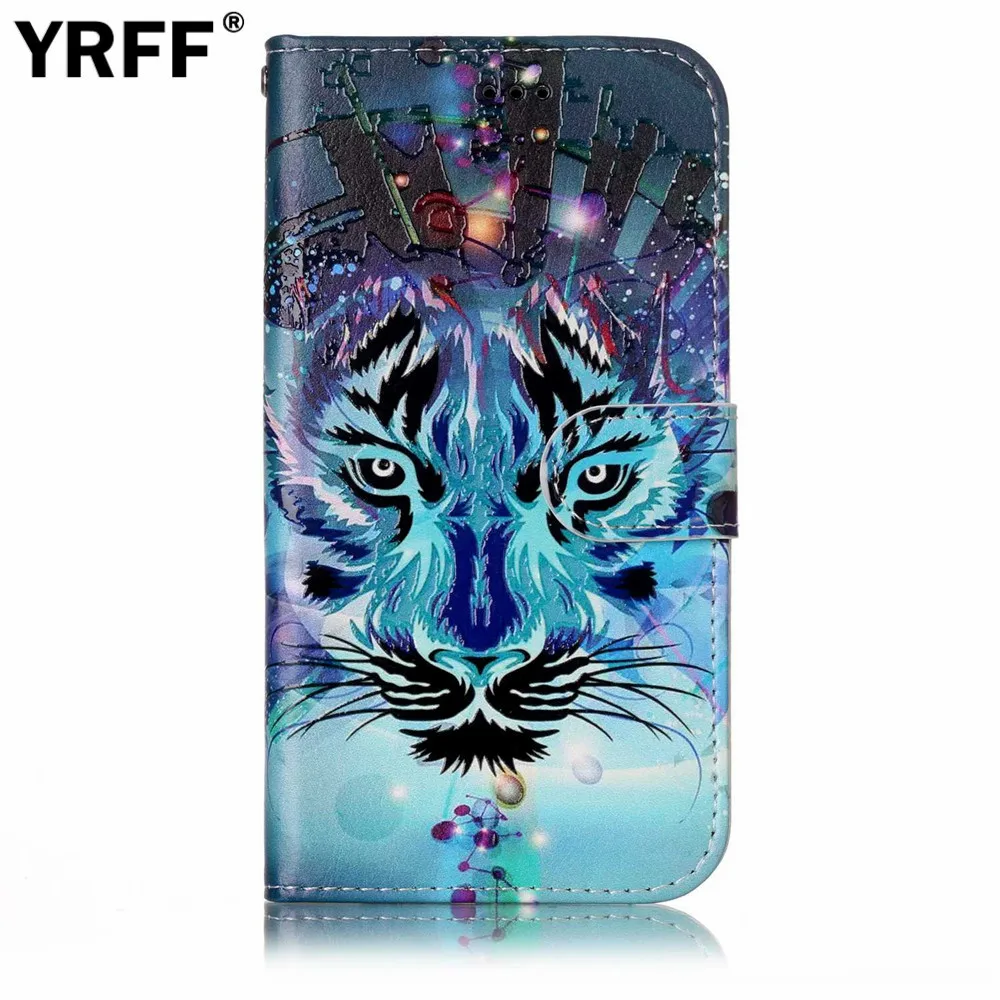 Кожаный чехол для samsung galaxy A5 2017 A3 Лев Сова Волк тигр PU Печать флип J3 2016 J2 Prime|cover for