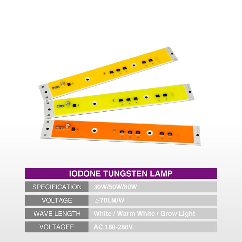 Светодиодный COB чип полный спектр холодный теплый белый светодиодный COB бисер 30 Вт 50 Вт 80 Вт AC220V Smart IC Fitolamp для DIY наружного прожектора роста