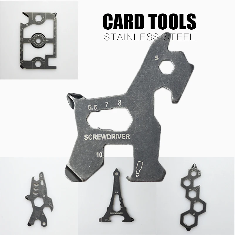 

Munkees Mini Card Tools Cute Lovely Keyring Christmas Gift Double Head Screwdriver Hex Square Hand Tool Repair Opener Multi Tool