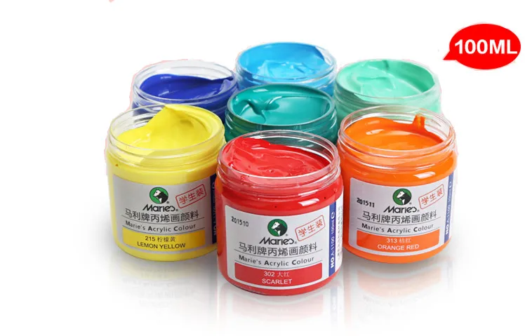 

Acrylic PaintsAcrylic Paints Tube Set Nail Art Painting Drawing Tool For The Artists 100ML 7 Colors