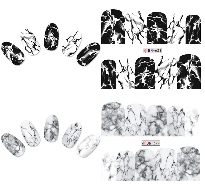 KADS мраморная серия наклейка на ногти водная переводная наклейка для нейл-арта наклейка s DIY Мода обертывания красота украшения аксессуары для ногтей