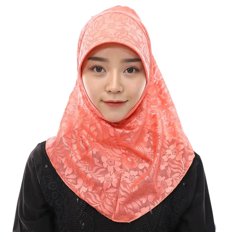 Юго-Восточная Азия летняя мусульманская шаль платок шелковая смесь готовая носить хиджаб исламские женщины обернуть тюрбан двойной петлей внутренние хиджабы - Цвет: 04