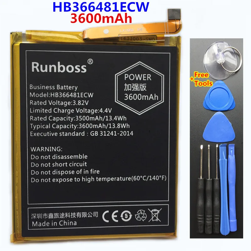 

3600mAh Battery HB366481ECW For Huawei P9 Ascend P9 Lite G9 Honor 8 5C G9 P10 Lite P20 Lite Honor 8 Lite Battery with Tools Gifs