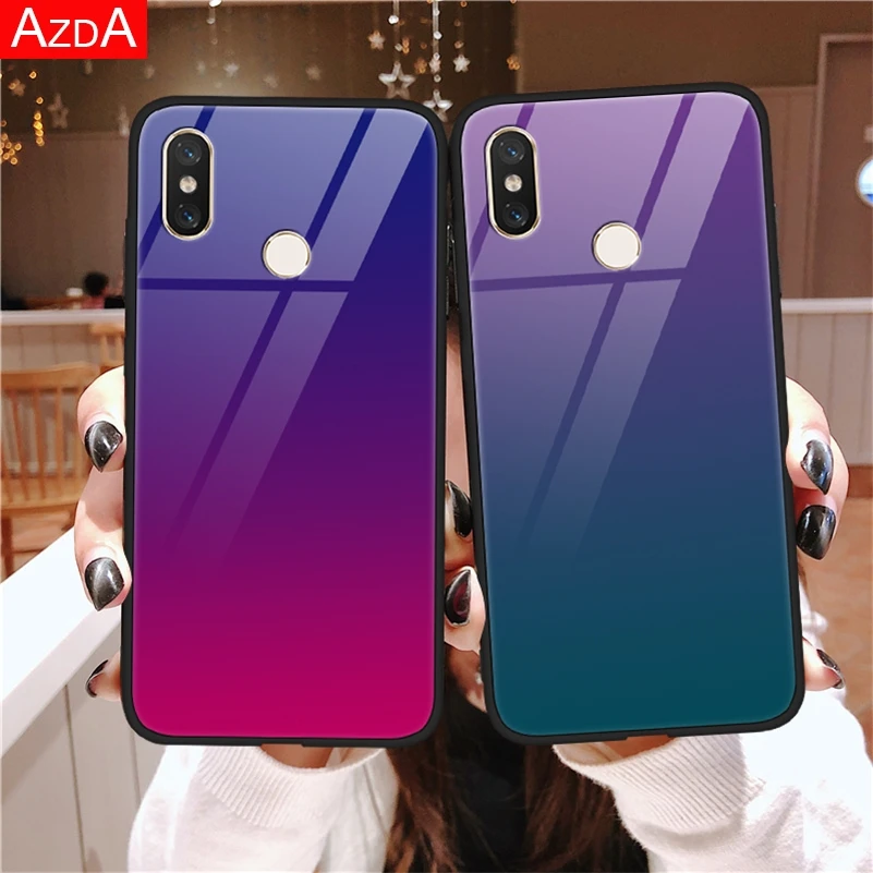 

Gradient Tempered Glass For Xiaomi Redmi 7 5 Plus S2 Note 5 6 Pro Mi 9 8 Lite SE Explorer A2 5 5S 6 Mix 2 Max 3 For Redmi 7 Case