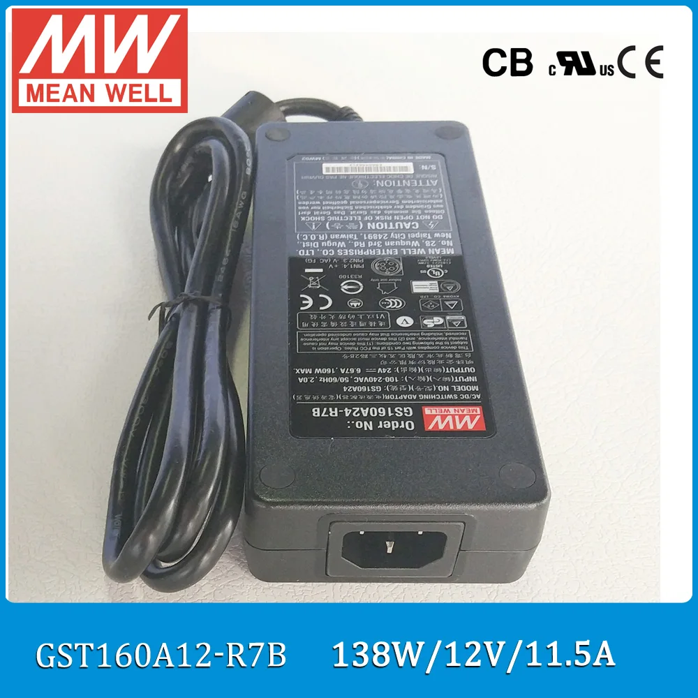 1 pcs MEAN WELL GST160A12-R7B 12V 11.5A  power supply 