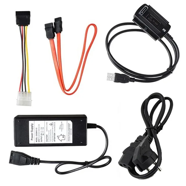 

2018 Hot Sales USB 2.0 to IDE SATA S-ATA 2.5 3.5 HD HDD Hard Drive Adapter Converter EU Plug