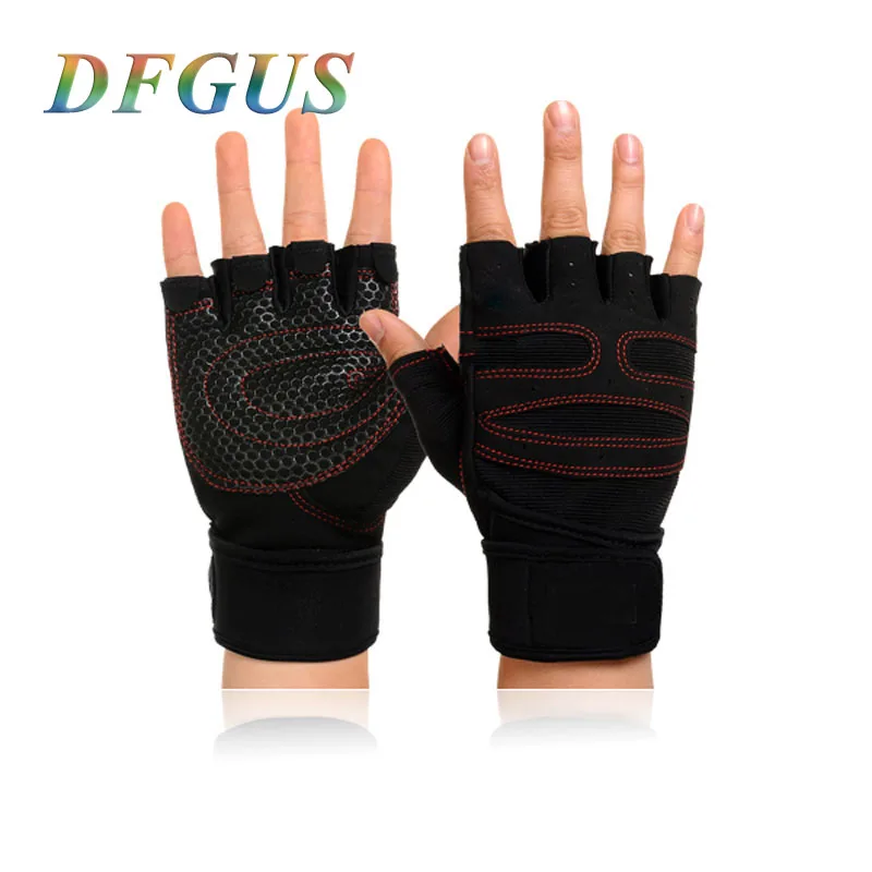 Перчатки для тренажерного зала power Luvas fitness Academy противоскользящие Guantes Crossfit Спортивные Перчатки для фитнеса Gym guantes для мужчин и женщин - Цвет: Черный