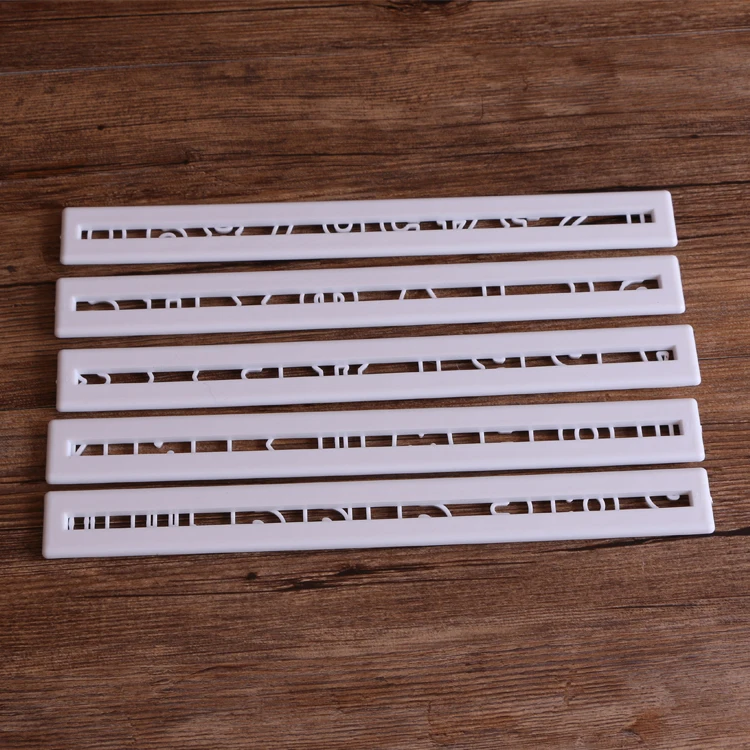 Cake tool Russian Alphabet Letters & Numbers Funky Stencil cookie cutter set 5 pcs for pastry