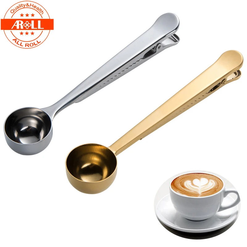 One Cup Ground Tea Coffee Scoop Spoon Stainless Steel Measuring Cup