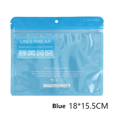 Leotrust 100 шт 15,5x18 см общее пластиковое мужское/женское нижнее белье Ziplock упаковка сумка маленькая Удобная дорожная снаружи короткая сумка - Цвет: Blue