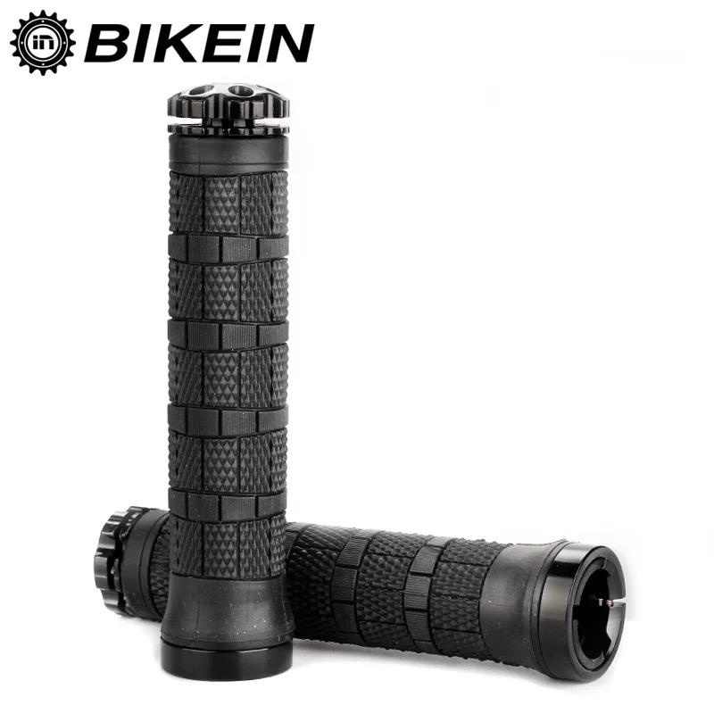

BIKEIN Mountain Bike Anti-Slip Handlebar Grips Soft High Density Rubber MTB Lockable Bar Ends Bike Grip Bicycle Parts 125g