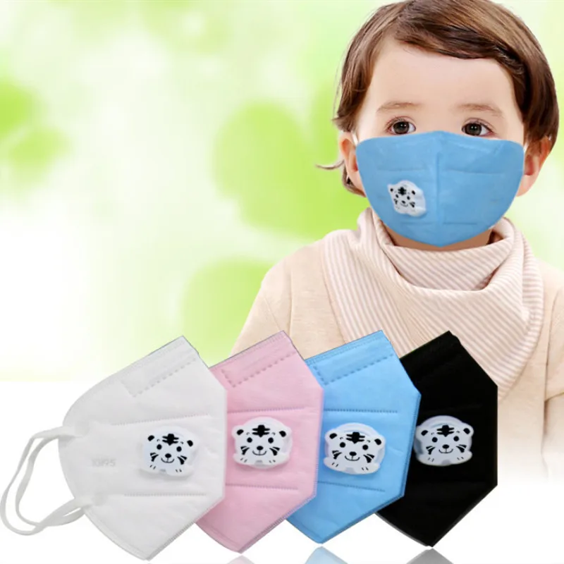

YDX-666 Disposable Cartoon Masks Dustproof Anti Fog PM2.5 Black White Blue Pink Vertical Folding Non-Woven Valve Masks