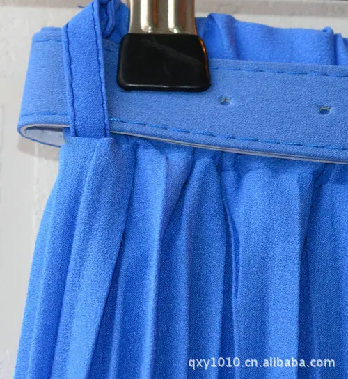 Женские юбки летние модные винтажные красные синие плиссированные юбки однотонные расклешенные шифоновые макси юбки с высокой талией пляжная длинная юбка
