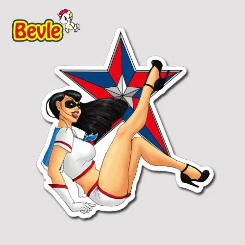 Bevle 1737 Lady Happy Landings модная наклейка s Geezer notebook Водонепроницаемая 3m скейтборд