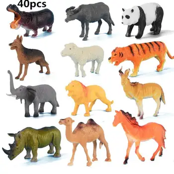 

LeadingStar 40Pcs/Set Kids Simulation Animals Modeling Educational Toys
