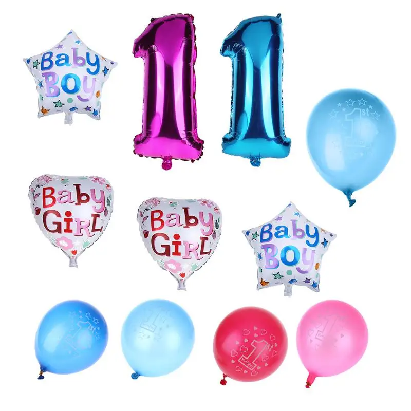 

13pcs Number Foil Balloon Star Heart Latex Baby Shower Birthday Party Wedding Birthday Decoration Event Party Supplies