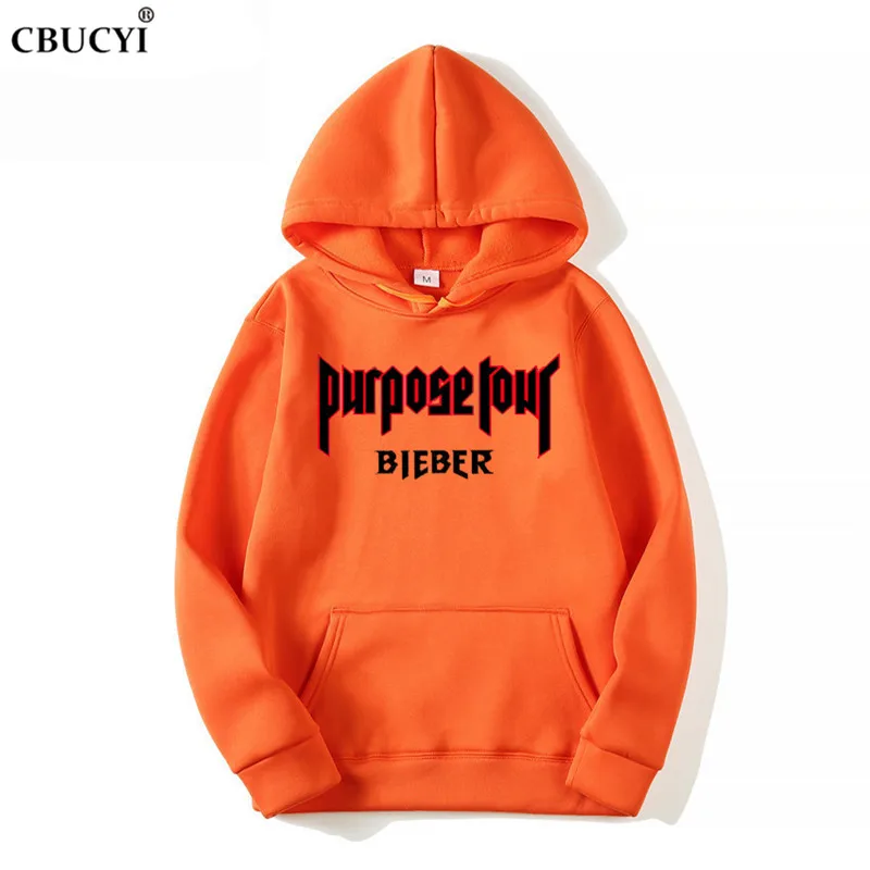 2019 New Winter Fleece Justin Bieber men and woman Hoodies & Sweatshirts Pure Cotton Single Men Hoodies Purpose Tour free delive