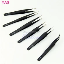 Anti-static Tweezers Maintenance Tools ESD10-15 Resists Corrosion 6Pcs Jewelry Tool #Y207E# Hot Sale