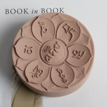 

Original design Sanskrit silicone forms for handmade soap DIY silicone rubber molds Round soap molds
