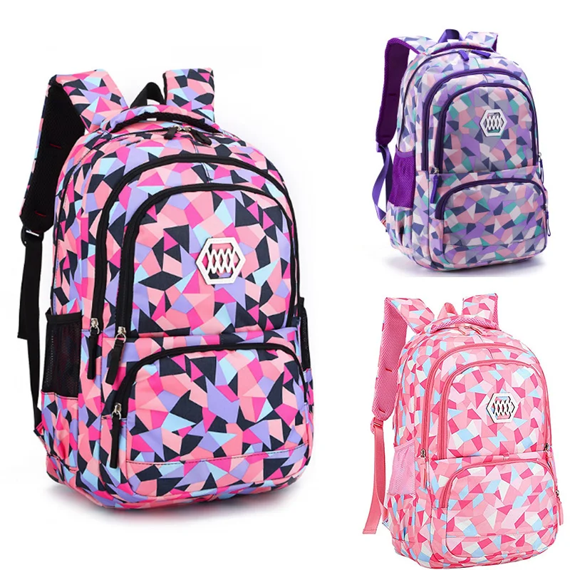Girl School Bags Backpack Child Geometric Printed Primary Junior High ...