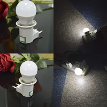E27 Night Lamp EU Plug Light 220V 5W Led Night Lights with switch socket E27 holder base night light