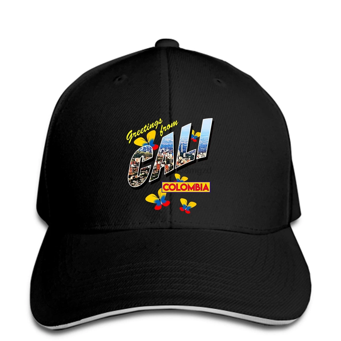 

Funny Men Baseball Cap men novelty women GREETINGS FROM CALI COLOMBIA RETRO POSTCARD STYLE Snapback Cap Women Hat Peaked